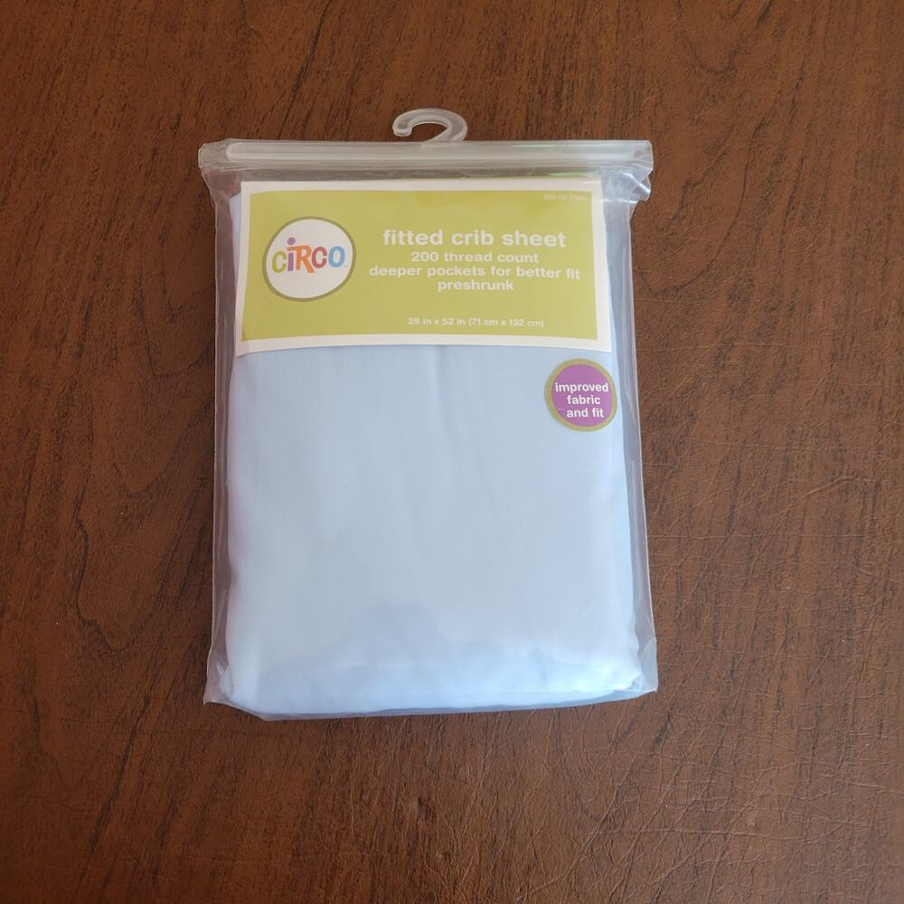 Circo  Fitted Crib Sheet Toddler Baby Bed Sheet blue 200 count . New, sealed